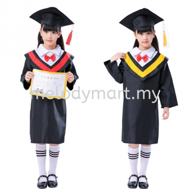Kids Graduation Jacket With Hat Bachelor Gown Cosplay Costume / 儿童毕业夹克带帽子学士袍