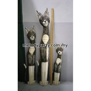 WOODEN CATS 3PCS