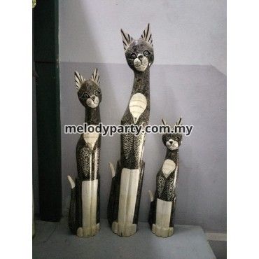 WOODEN CATS 3PCS