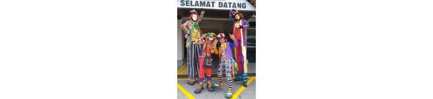 Clowns . Mascot .Stilt Walker