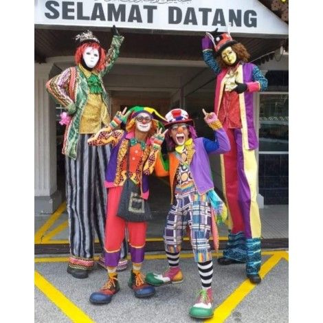 Clowns . Mascot .Stilt Walker